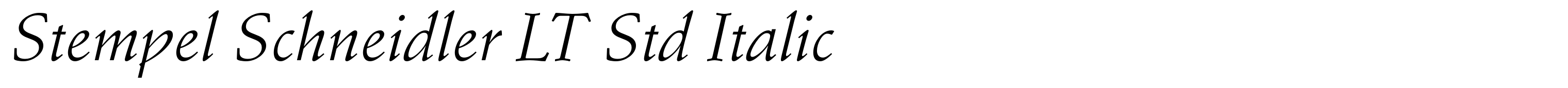 Stempel Schneidler LT Std Italic